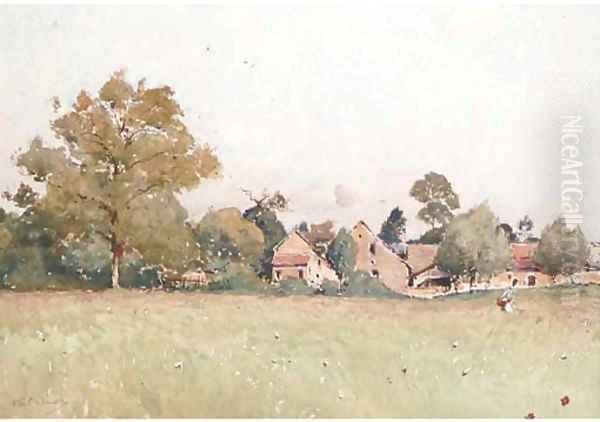 In the fields near a village - view 1