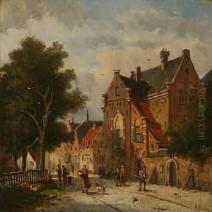 Street Life In A Dutch City