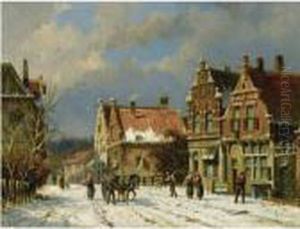 A Wintry Townscene, Enkhuizen