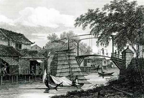 Drawbridge at Malacca - view 1