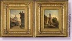 Vues De Ville Animee En Hollande by Adrianus Eversen