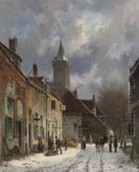 A Dutch Town In Winter - view 1