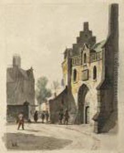 Figures By A Doorway