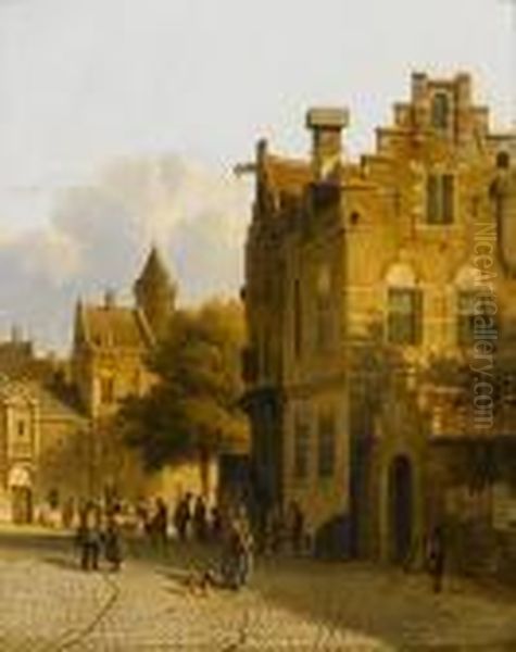 A Busy Day In A Dutch Town - view 1