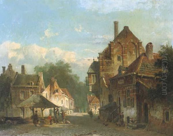 Near A Bridge In A Dutch Town - view 1