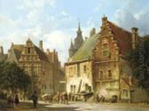 Figures On A Sunlit Street