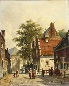 Village by Adrianus Eversen