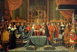 Celebration of the Marriage of Louis XIV 1638-1715 and Maria Theresa 1638-83 of Austria by Laumosnier