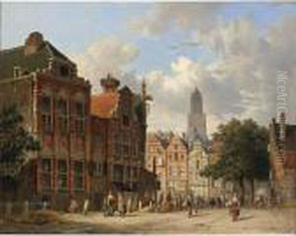 Many Figures On A Square In Utrecht - view 1