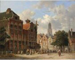 Many Figures On A Square In Utrecht