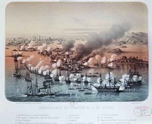 The Bombardment of Sveaborg by Louis Lebreton
