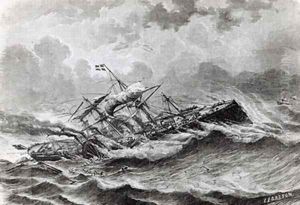 The disaster to the Great Eastern in September by Louis Lebreton