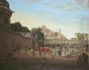 The Market Place of Trichinopoly by Philip Le Couteur