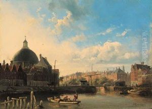 The Lutheran Church From The Singel, Amsterdam by Adrianus Eversen