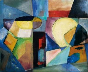 Composition Non Objective. Huile
Surcarton, Signe En Bas A Droite. 50 X 61 Cm L'authenticite De
Cetteoeuvre A Ete Confirme Par Monsieur Chauvelin Qui La Date
Vers1918-1920 by Alexandra Alexandrov Exter