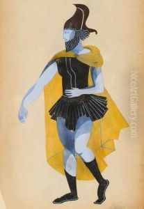 Projet De Costume Pour L'opera "les Troyens" De Berlioz. by Alexandra Alexandrov Exter