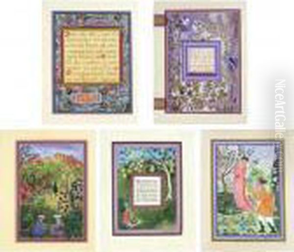 'quatrains D'omar Khayyam 
"quatrains" Manuscrit De Manuel Palaez, Illustre Par Alexandra Exter, 
Paris - view 1
