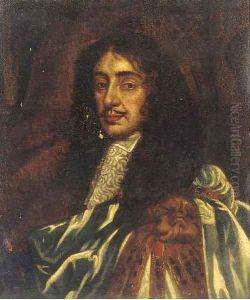 King Charles II, bust-length, in garter robes by Sir Peter Lely