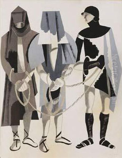 Costume Design For La Donna Sullo Scudo, Rome 1926 - view 1
