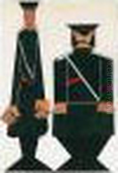 Costume Design For Two Policemen In The Death Of Tarelkin - view 1