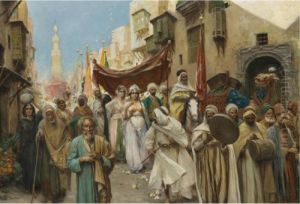A Wedding Procession In Cairo by Fabbio Fabbi