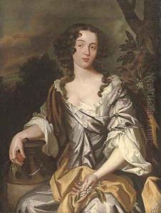 Portrait of a lady, seated, three-quarter-length