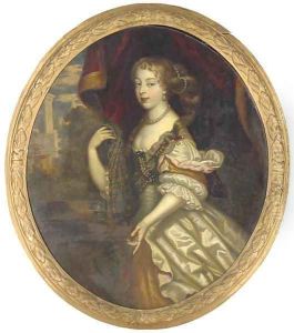 Portrait of a lady, three-quarter length, in a white silk dress by Sir Peter Lely