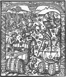 September from the Almanach des Bergers by Pierre Le Rouge