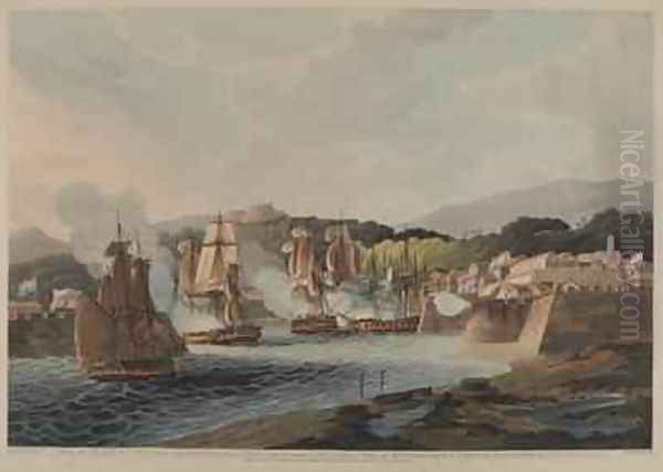 Taking the Island of Curacoa January 1st 1807 - view 1