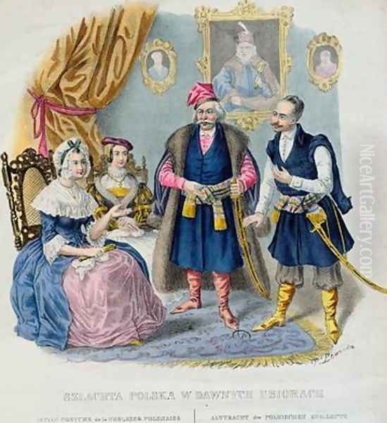 Old Costumes of the Polish Nobility - view 1