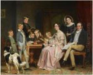 The Leisham Family Of Tillocoultry, Clackmannanshire by Thomas Faed