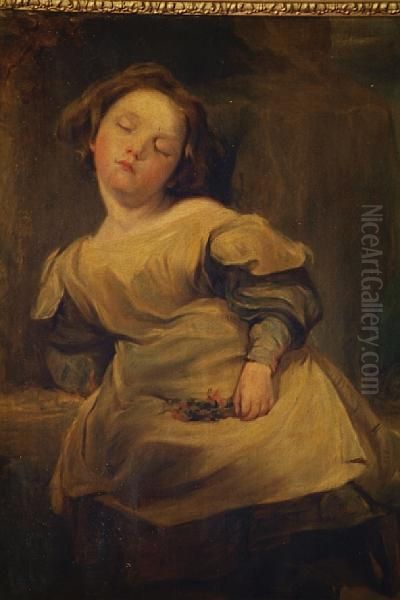 A Sleeping Flower Girl - view 1
