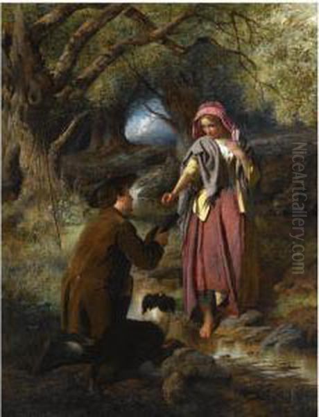 The Parting Of Burns And His Highland Mary by Thomas Faed