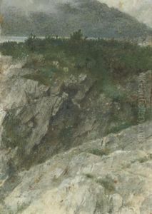 Study Of A Rocky Promontory In The Highlands