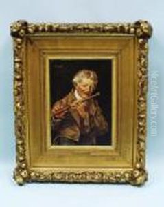 Portrait Of An Oldmusician With Flute
