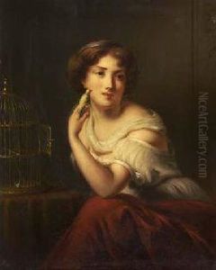 The Pet Bird by Thomas Faed