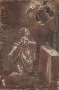 A vision of a female Saint A vision of a female Saint