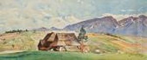 View To Tatras From Poronin Village by Julian Falat