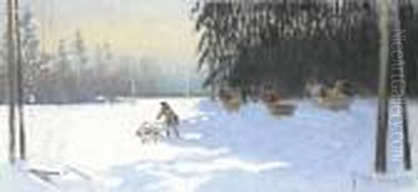 Winter Hunt In Nieswiez - view 1