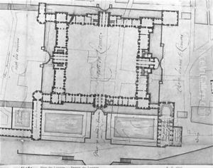 Design for the eastern buildings of the Louvre by Louis Le Vau
