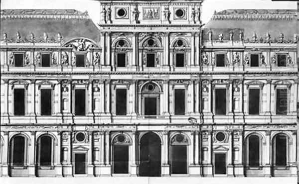 The Louvre Elevation of the Pavilion in the Middle of the River - view 1