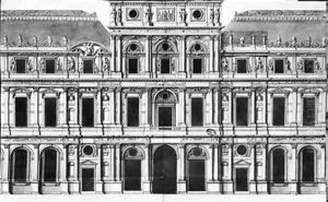 The Louvre Elevation of the Pavilion in the Middle of the River by Louis Le Vau