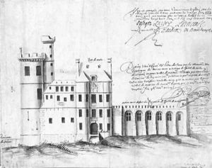 Facade of Porte and Hotel de Nesle by Louis Le Vau