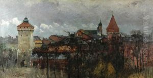 Widok Z Pracowni Na Brame Florianska by Julian Falat