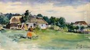 Sianokosy W Osieku, 1917 R. by Julian Falat