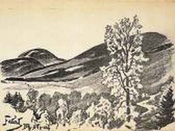 "skrzeczna Widziana Z Bystry" Z Teki Autolitografii Czartaka, 1928 R. - view 1