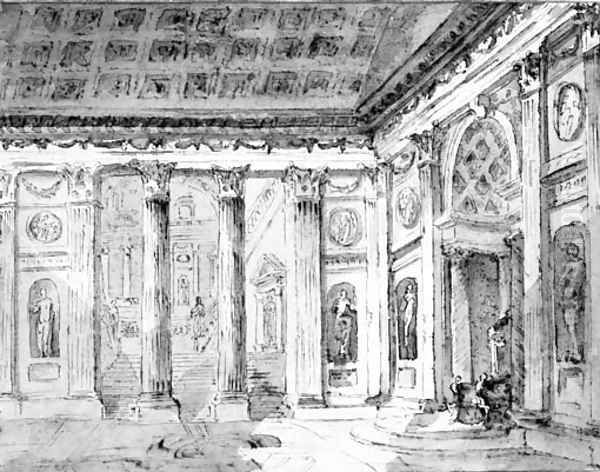 The Entrance Of An Antique Palace With Colonnades - view 1