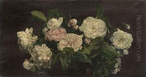 Roses Blanches by Ignace Henri Jean Fantin-Latour
