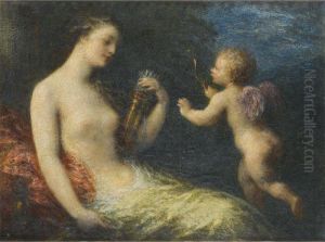 Venus Et Cupidon by Ignace Henri Jean Fantin-Latour