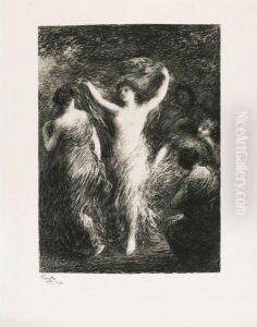 La Source Dans Les Bois by Ignace Henri Jean Fantin-Latour